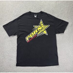 Vintage Hustler Shirt Mens XL Hardcore Since '74 Black‎ Y2K